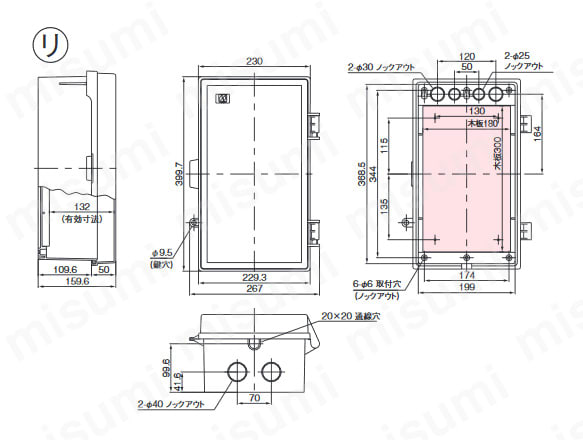 PNB392215WD/PNB392215WCの外形図