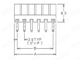 ミエさまとご連絡用 2.5mmピッチ Mini-Latch（TM） ウエハー ライトアングルタイプ