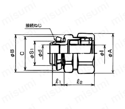 金属製コネクタ(薄鋼電線管おねじ付) | 三桂製作所 | MISUMI 金属製コネクタ(薄鋼電線管おねじ付) | 三桂製作所 | MISUMI