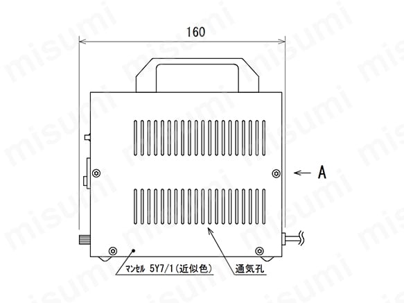 CU110-10Sの外形寸法図 単位 : mm