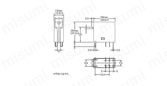 ミニパワーリレー プラグイン端子タイプ G2R-□-S | オムロン | MISUMI 