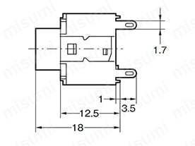 小形押ボタンスイッチ A3A（小形角胴）:関連画像