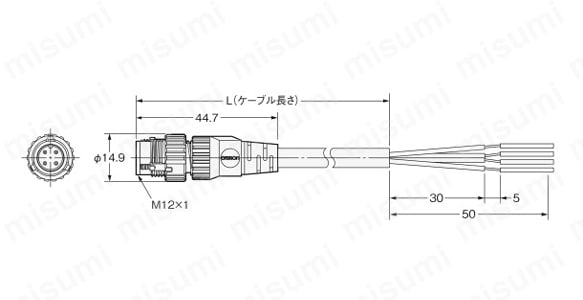 丸型防水コネクタ XS5 ハーネス | オムロン | MISUMI(ミスミ)