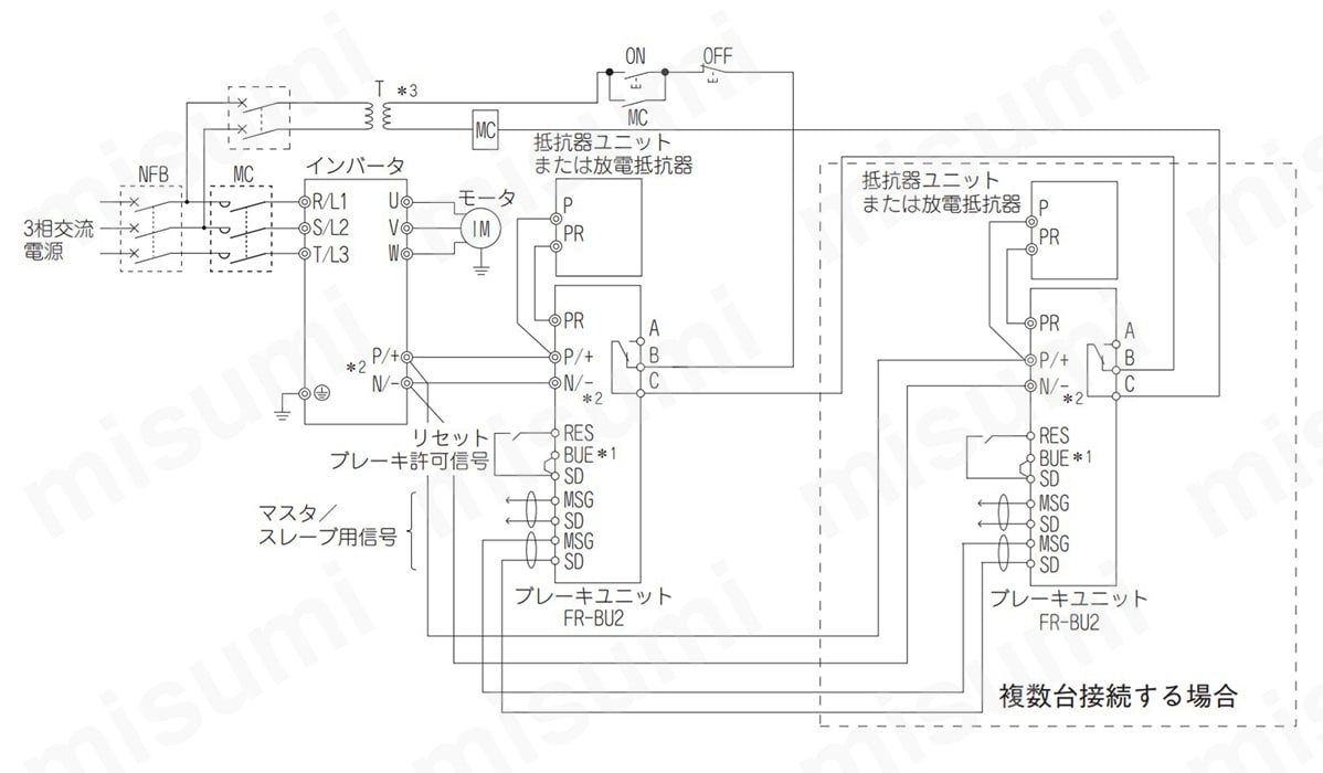 インバータFREQROL用 制動ユニット | 三菱電機 | MISUMI(ミスミ)