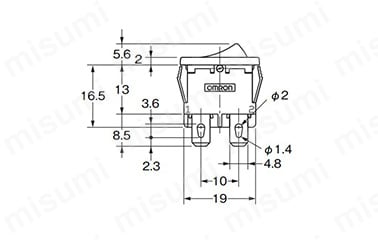 小形ロッカースイッチ A8L:関連画像