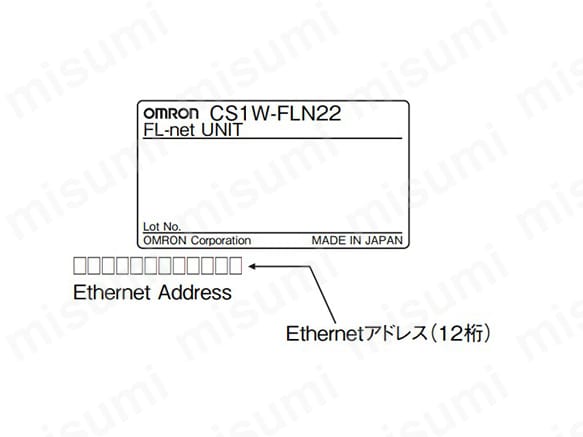 CSシリーズ FL-netユニット CS 1W-FLN22 | オムロン | MISUMI(ミスミ)