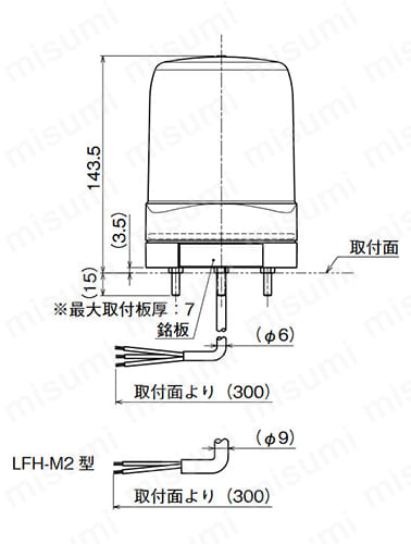 LED小型フラッシュ表示灯 LFHシリーズ | パトライト | MISUMI(ミスミ)