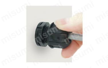 6.締付キャップを締めて電線を固定する。