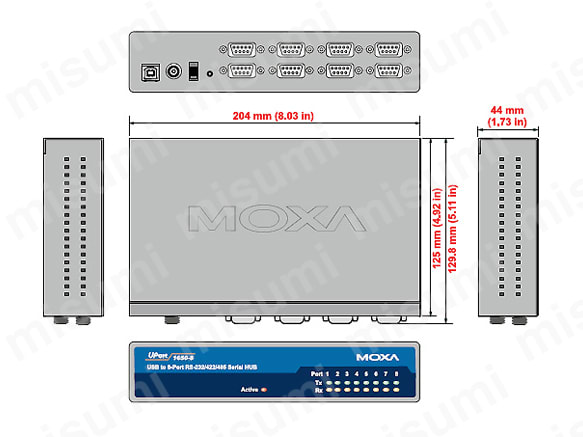 UPORT1650-16 | 8／16ポート RS-232C／422／485 USB シリアル