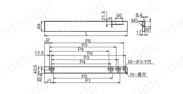 河村電器産業 RPK16-523KSB 種別 ラックスリット付スライド式台板-