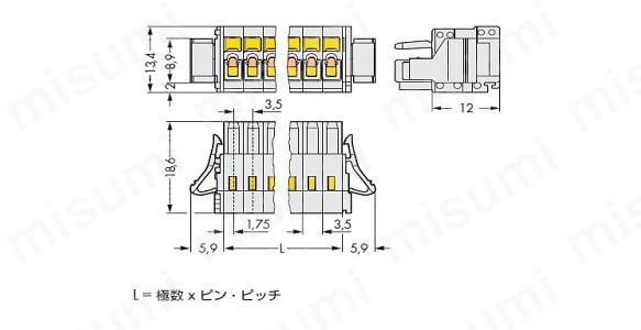 734-110/037-000 | スプリング式コネクタ 734シリーズ 3.5mm