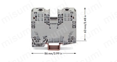 285-135 | DINレール用高電流向け中継端子台 285シリーズ（最大100mm2対応タイプまで有り） | ワゴ | MISUMI(ミスミ)