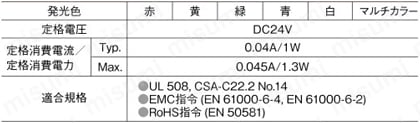 積層信号灯 LRシリーズ 自作用ユニット品（LR4ユニット） 製品仕様3