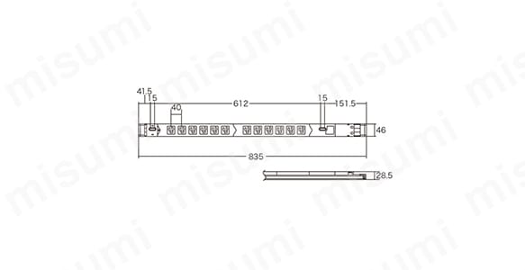 TAP-SVSL1512【19インチサーバーラック用コンセント（100V・15A