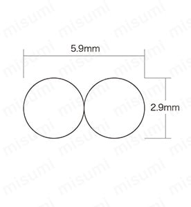 ケーブル直径：2.9×5.9mm