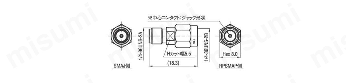 SMAコネクタ　中継用変換コネクタ:関連画像