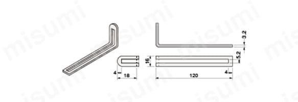 L-155-6 | ABCパーツ（補助金具） | 篠原電機 | MISUMI(ミスミ)