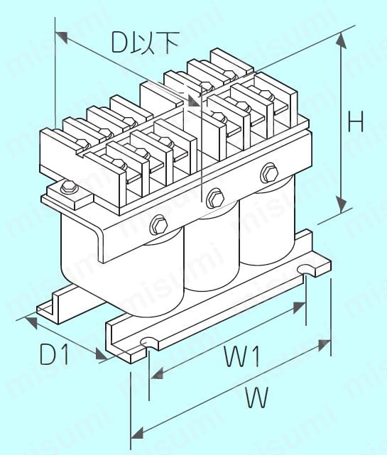 型番 インバータFREQROL用 オプション リアクトル 三菱電機 MISUMI(ミスミ)