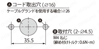 表示灯 NE-Aシリーズ マルチカラーモデル 外形図