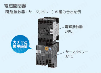 電磁接触器（コンタクタ） J7KCシリーズ 組み合わせ例