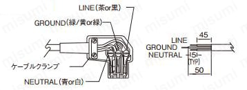 IEC規格　ソケット(UL、CSA)／C15、C19:外形図