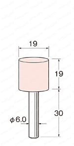 軸付砥石6mm軸 外形図06