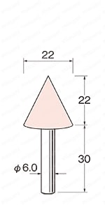 軸付砥石6mm軸 外形図08
