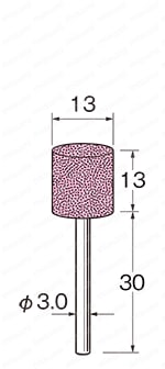 軸付砥石G3mm軸 外形図01