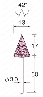 軸付砥石G3mm軸 外形図02