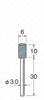 軸付砥石G3mm軸 外形図03