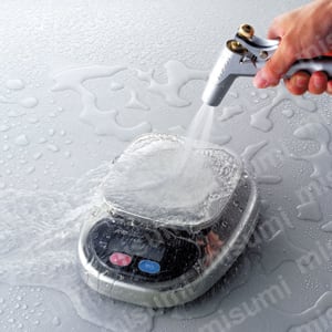 防塵・防水コンパクトスケール ウォーターボーイ HL-WPシリーズ：HL3000WP_ 水かけ