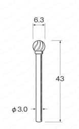 軽合金用超硬カッター 外形図1