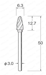 軽合金用超硬カッター 外形図4