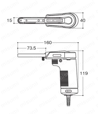 リューターミニエイト ベルトサンダー BS-12 | 日本精密機械工作 | MISUMI(ミスミ)
