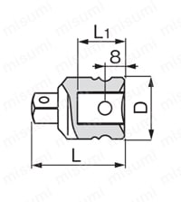 インパクト用ソケットアダプター NA46 