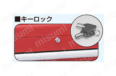 キーロック搭載でセキュリティー面でも安心。キーは折れにくい八万錠を採用。