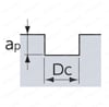DLC ミル ラジアス 2DLCM-R 切削条件時の注意2