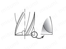 GSX MILL 2枚刃 3D GSX2C-3D 【追加工対応品】 外形図2
