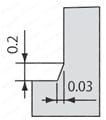 GSX MILL4枚刃 2.5D　Pタイプ　GSX4P-2.5D 【追加工対応品】 隅残り除去仕上げ加工