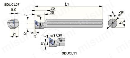 J-シリーズJ形/外径切削 スクリューオン式 JS-SDUCL 外形図2