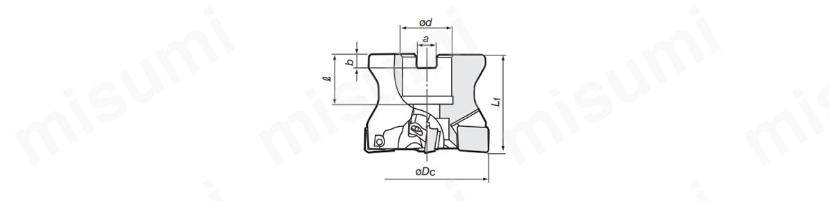 TACフラッシュミル突き加工用 TZP19の寸法図 すくい角：A.R.+6度 R.R.-2度