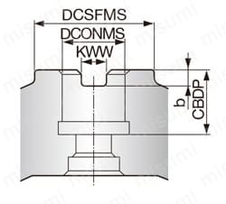 平面加工用カッタ DoOcto TAN07形 外形図1
