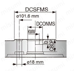 平面加工用カッタ DoOcto TAN07形 外形図3