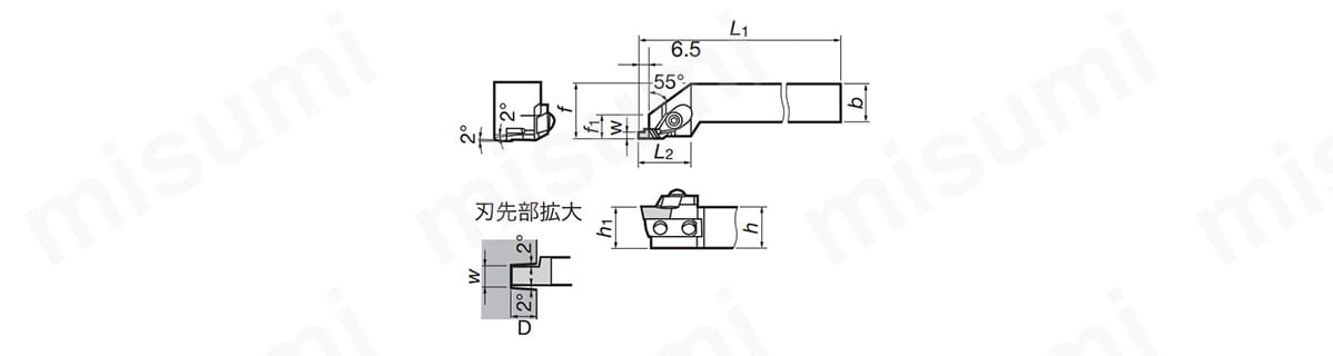 外径溝入れ加工用バイト GX-E形 | タンガロイ | MISUMI(ミスミ)