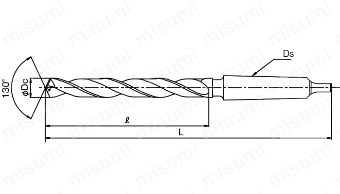 OSG ゴールドドリル 一般加工用MTシャンク レギュラ形 刃径13.5mm