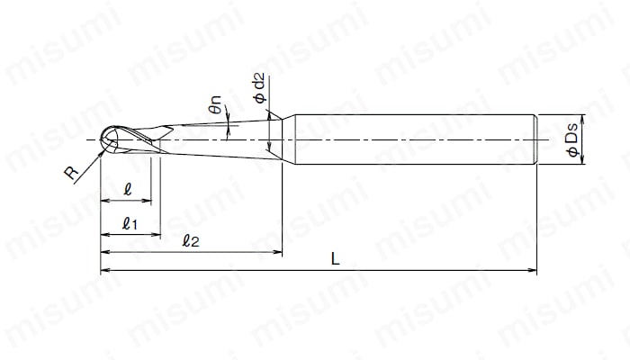 2刃ペンシルネック ボールエンド形 FX-PC-MG-EBD | オーエスジー