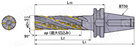 SPX形エンドミル深切込み用（シャンクタイプ） | 三菱マテリアル