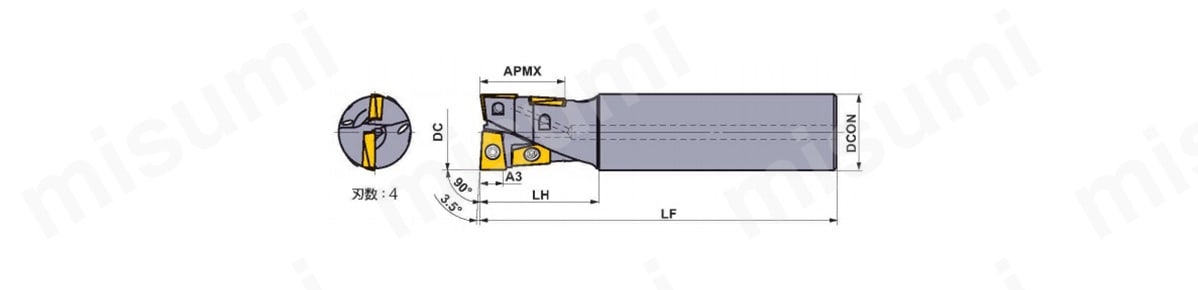 AQXR172M08A30 | 多機能用 AQX | 三菱マテリアル | MISUMI(ミスミ)