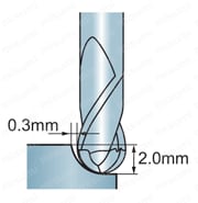 CRN2MRB 銅電極加工用2枚刃CRNコートラジアスエンドミル（M） 性能・試験情報6