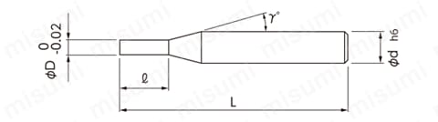 AL2D-2 アルミ専用エンドミル（2倍刃長タイプ） | 日進工具 | MISUMI